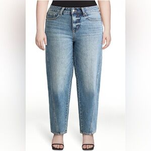 Time and Tru Women's High Rise Barrel Jean, size 16